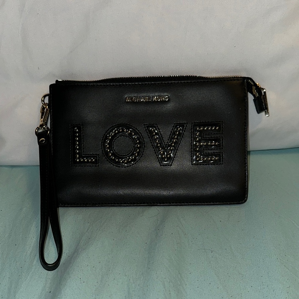 Michael Kors Black 'LOVE' Wristlet - Picture 2 of 2